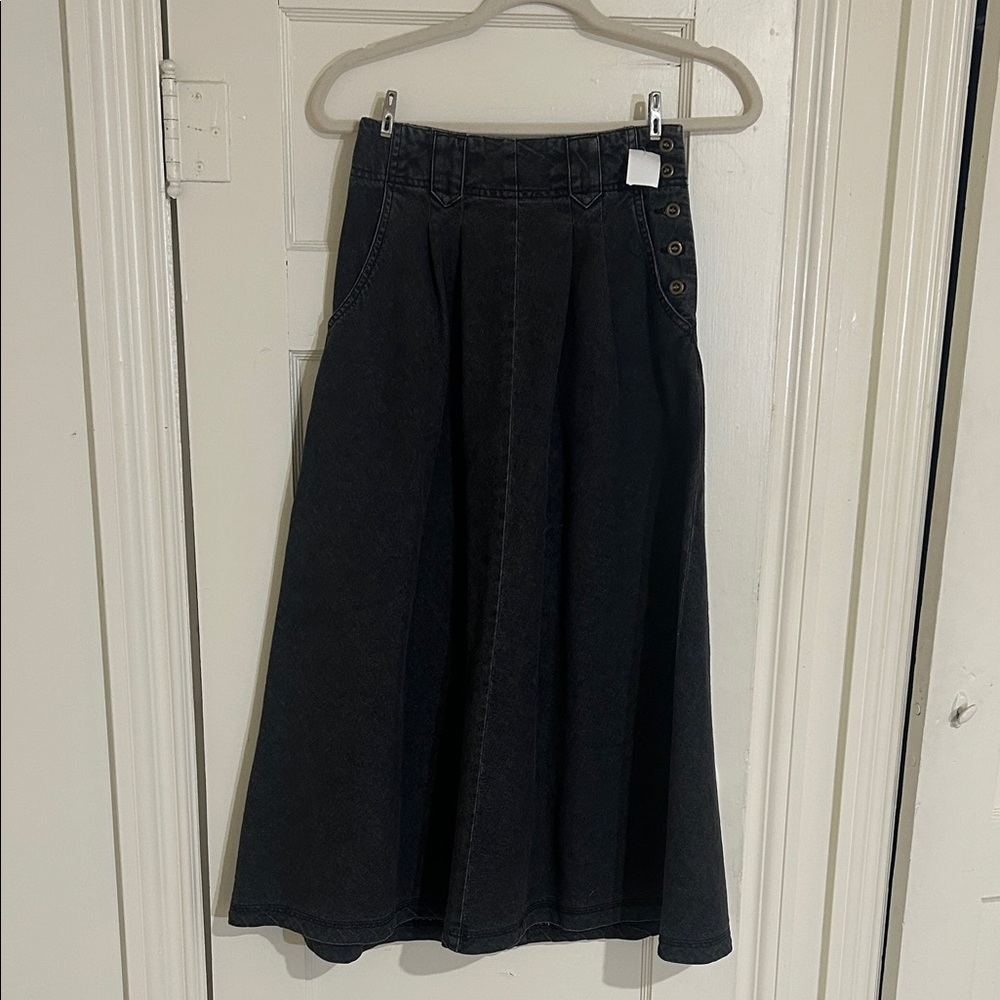 Black 100% Cotton Eddie Bauer Vintage Skirt